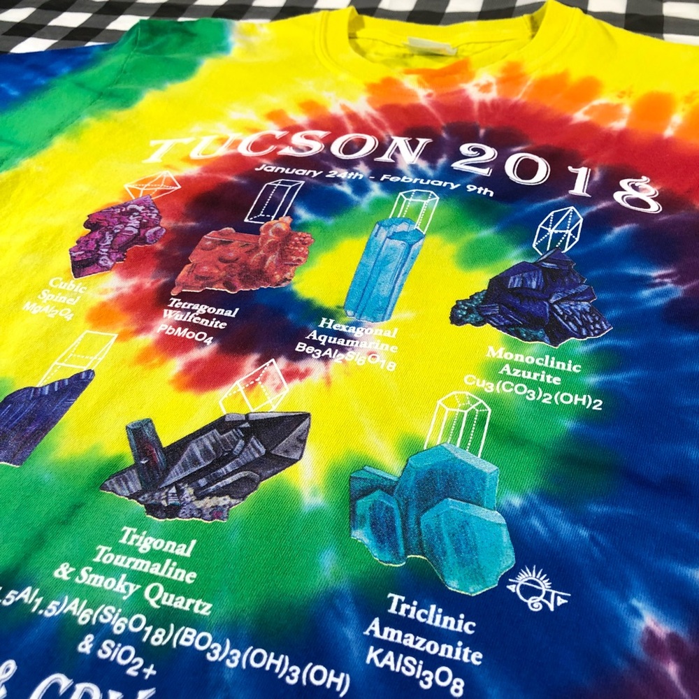 Gems Minerals Jewelry Fossil Show Tucson 2018 Tee - Picture 3 of 9